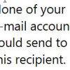 None of your e-mail accounts could send to this recipient