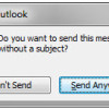 Do you want to send this message without a subject?